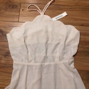 NWT Halter Spaghetti Strap Cream/white Large